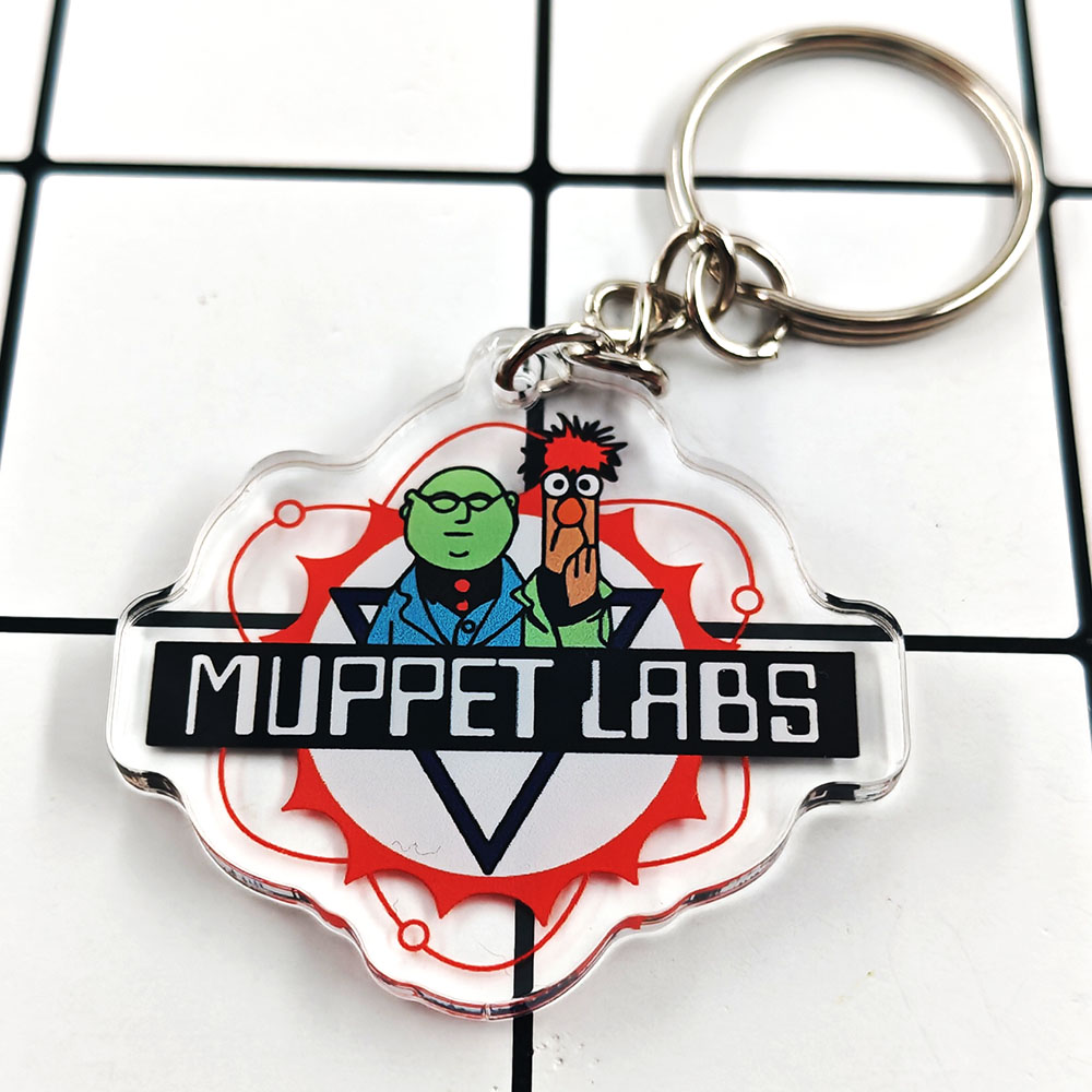 Science Bob - Muppet Labs Transparent Plastic Keychain Cartoon