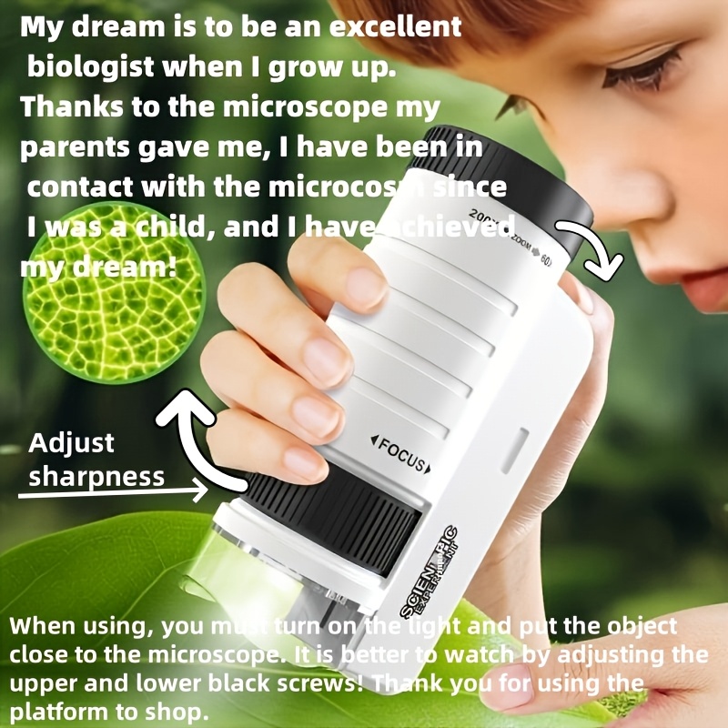 Science Max - Handheld Microscope Kit Lab Home School