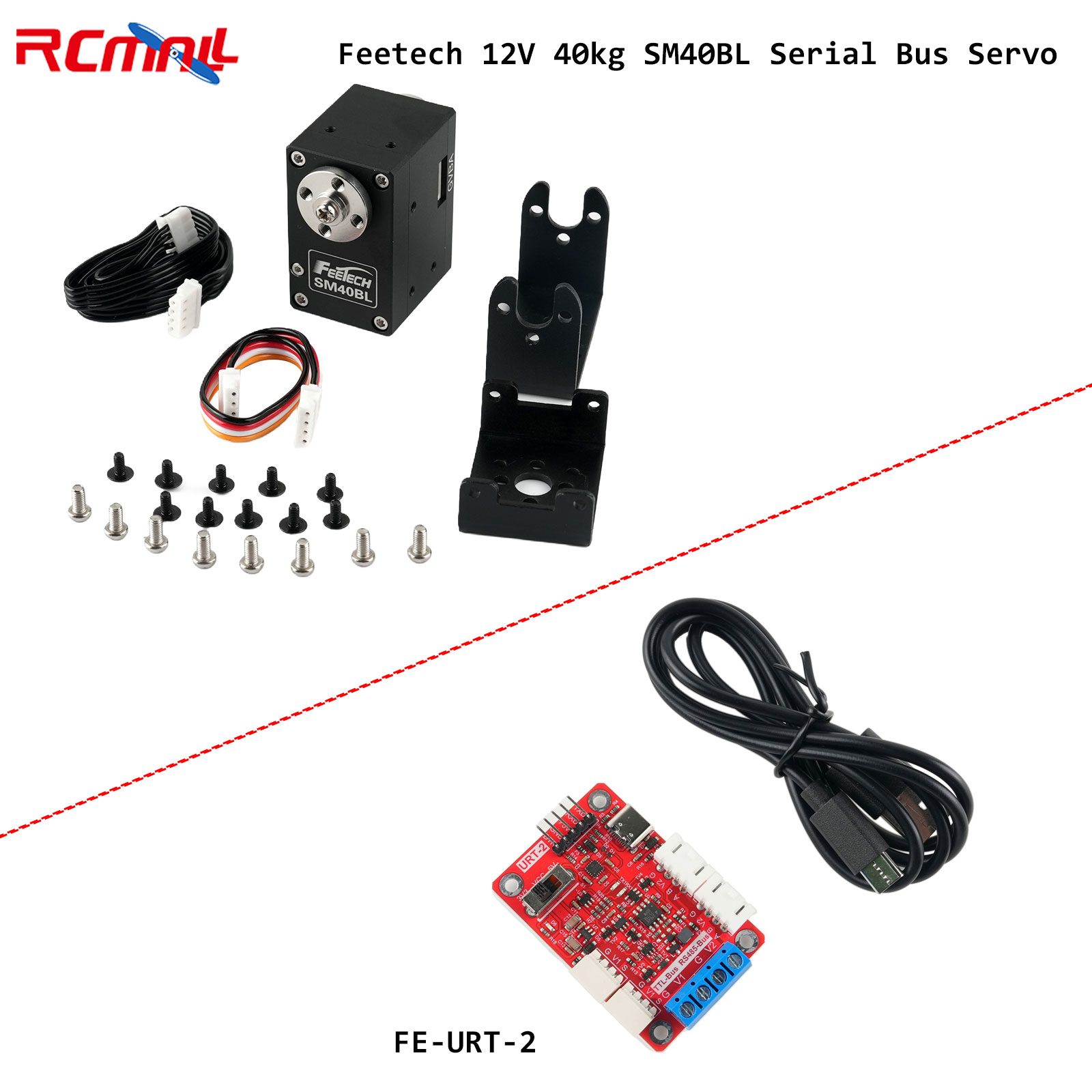 Robot Arm Motor - Feetech 12V 40kg SM40BL Serial Port