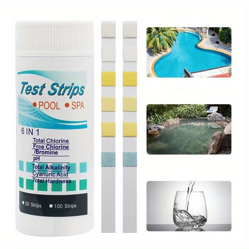 Ph Strip Test - 6-in-1 Pool & Spa Water Test