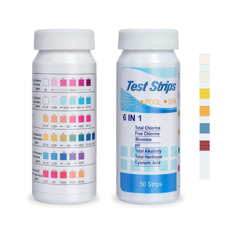 6 In 1 Chlorine PH Test Strips - огляд і ціна Ph Strip Test