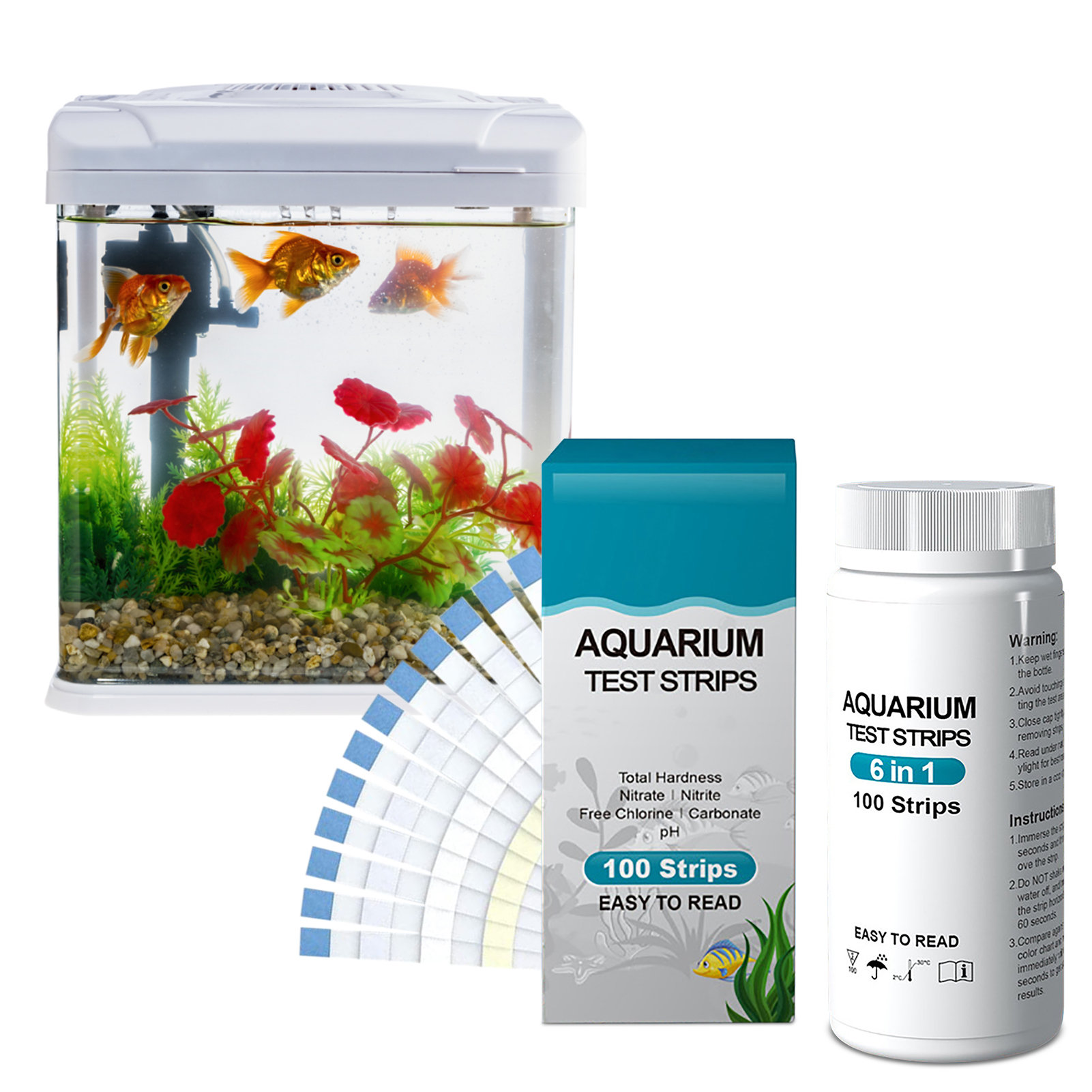 100pcs 6-in-1 Water Quality Te - огляд і ціна Ph Strip Test