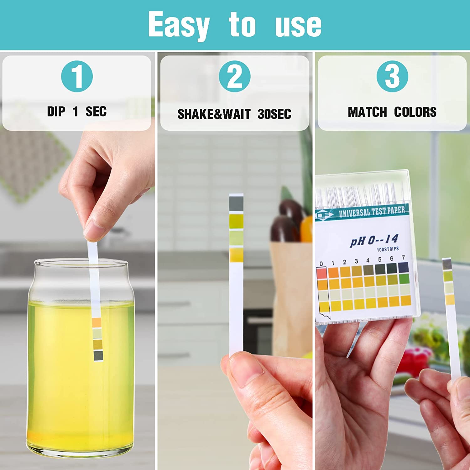 100 Strips 0-14 PH Alkaline Ac - огляд і ціна Ph Strip Test