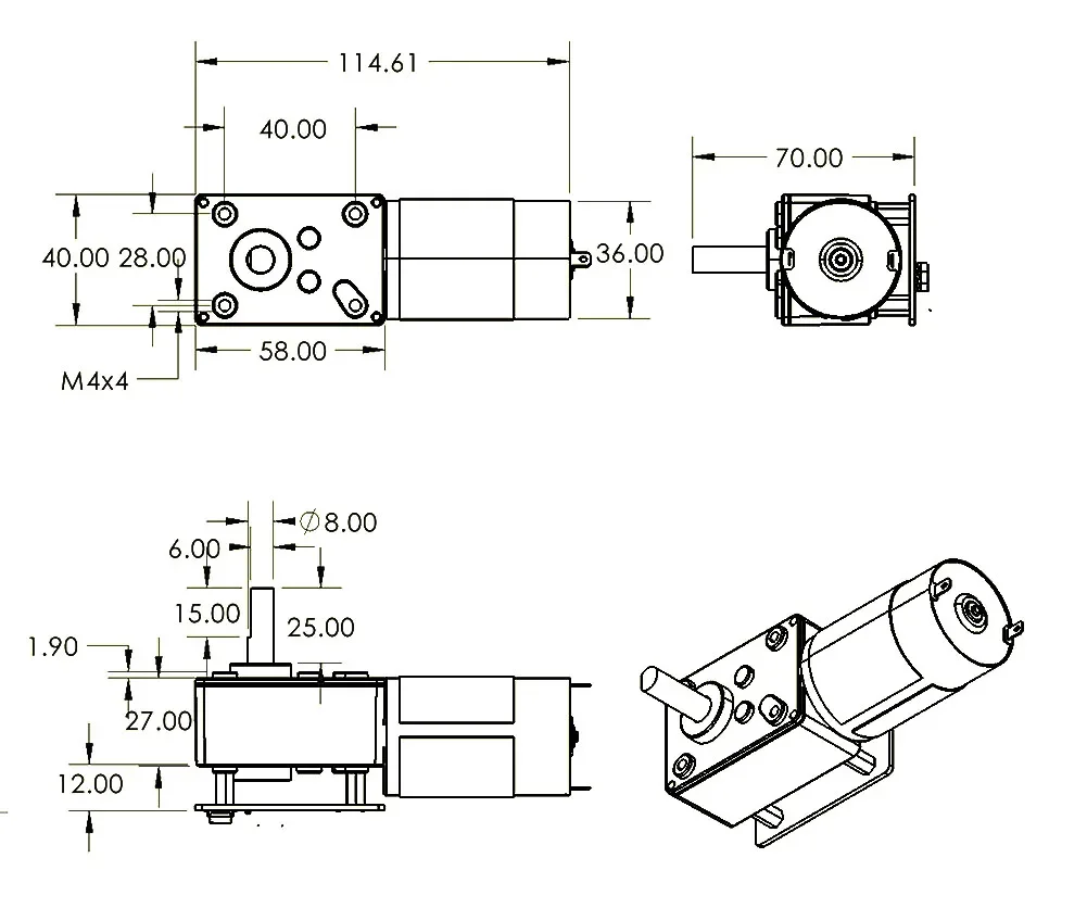 ASMC-LQ ASME-SQ 60/70/120KG Wo - огляд і ціна Robot Arm Motor