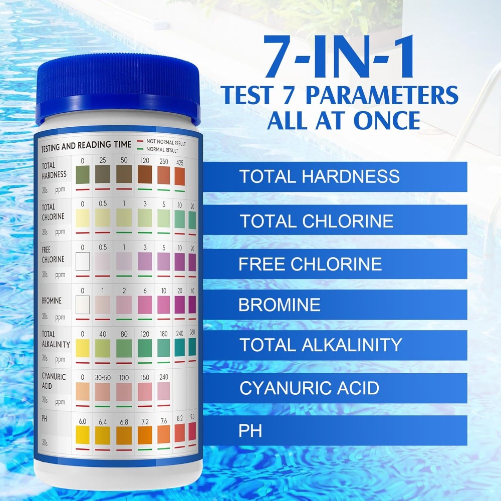 7-in-1 Pool Test Strips 150 Pc - огляд і ціна Ph Strip Test