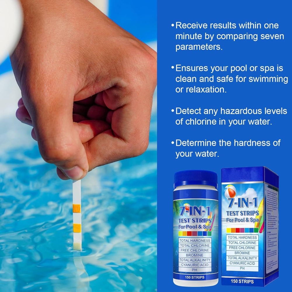 7-in-1 Pool Test Strips 150 Pc - огляд і ціна Ph Strip Test