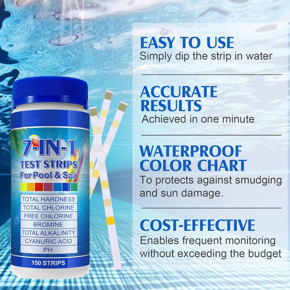 7-in-1 Pool Test Strips 150 Pc - огляд і ціна Ph Strip Test