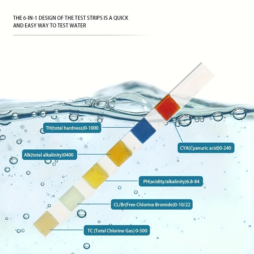 6-in-1 Pool & Spa Water Test S - огляд і ціна Ph Strip Test