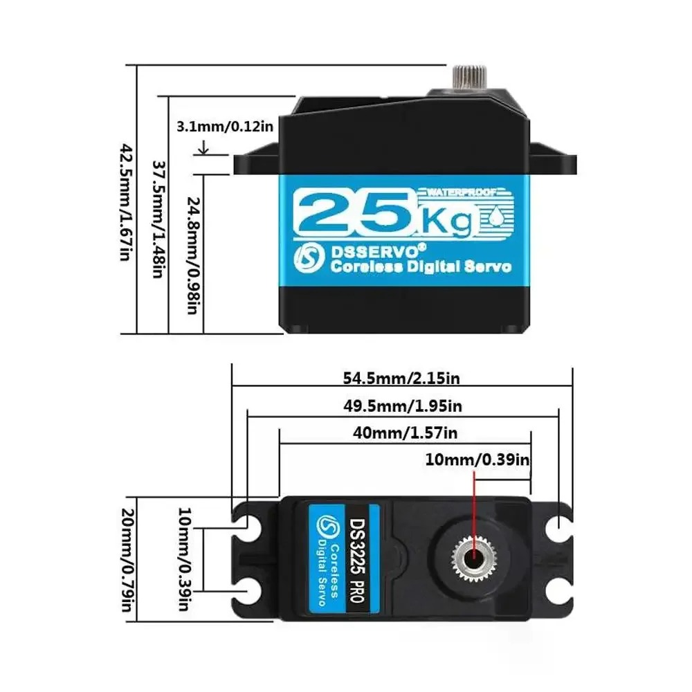 DS3225 Pro 25kg Coreless Digit - огляд і ціна Robot Arm Motor