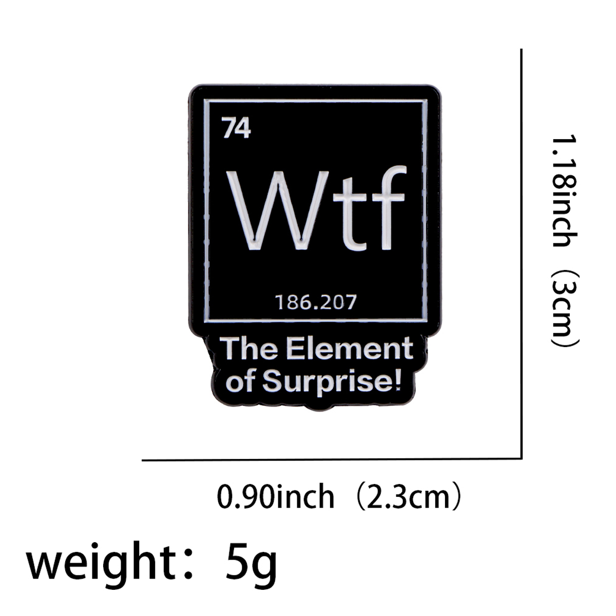 Chemical Element 74 Enamel Pin - огляд і ціна Science Bob